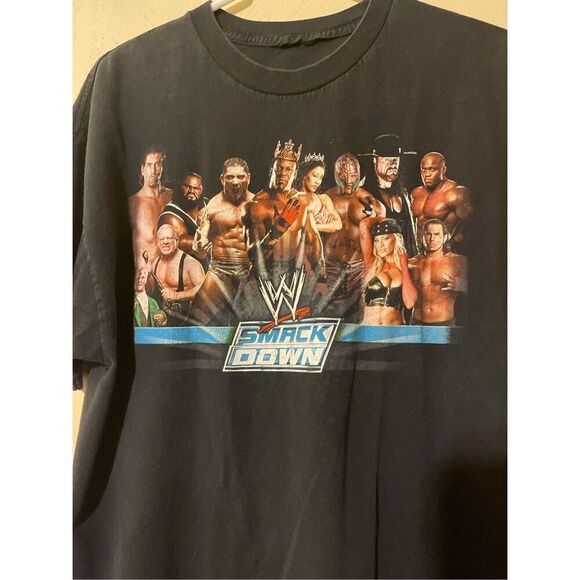 Vintage distressed SmackDown WWE shirt men’s XL Undertaker Ray Mysterio The Grea - Picture 4 of 12